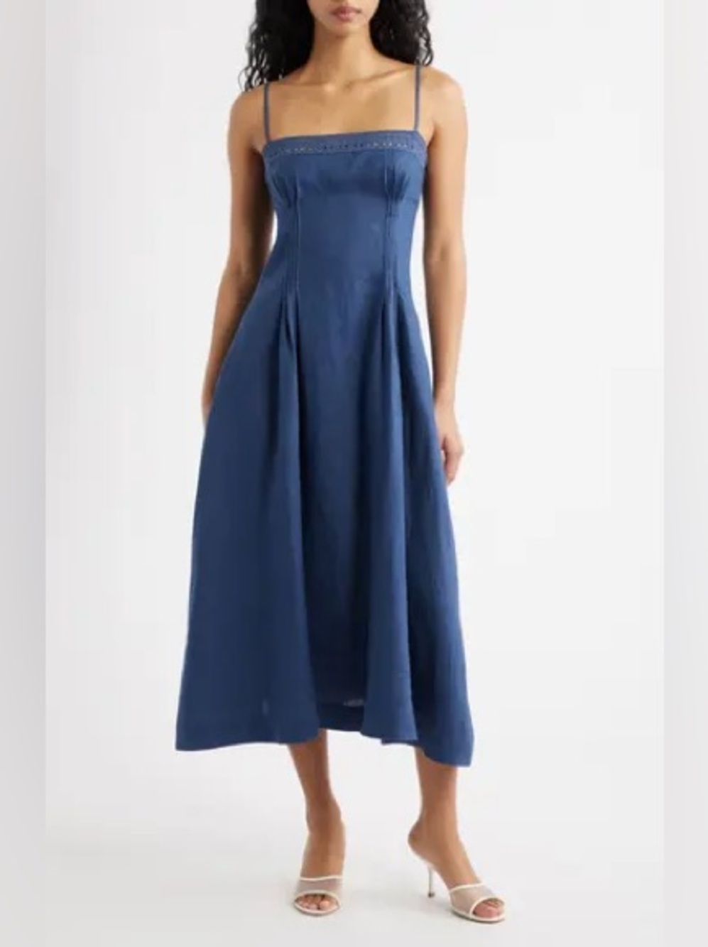 Reformation Pomona Sleeveless Linen Midi Dress, BRAND NEW, Size 2, $298